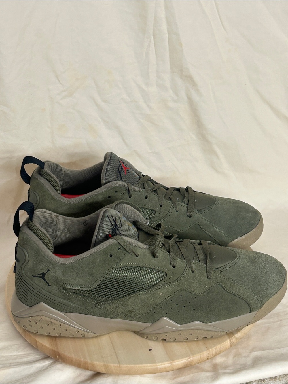Jordan Air Jordan MVP 92 Medium Olive Khaki Suede Low Top Sneakers Men’s 18 - Picture 3 of 8